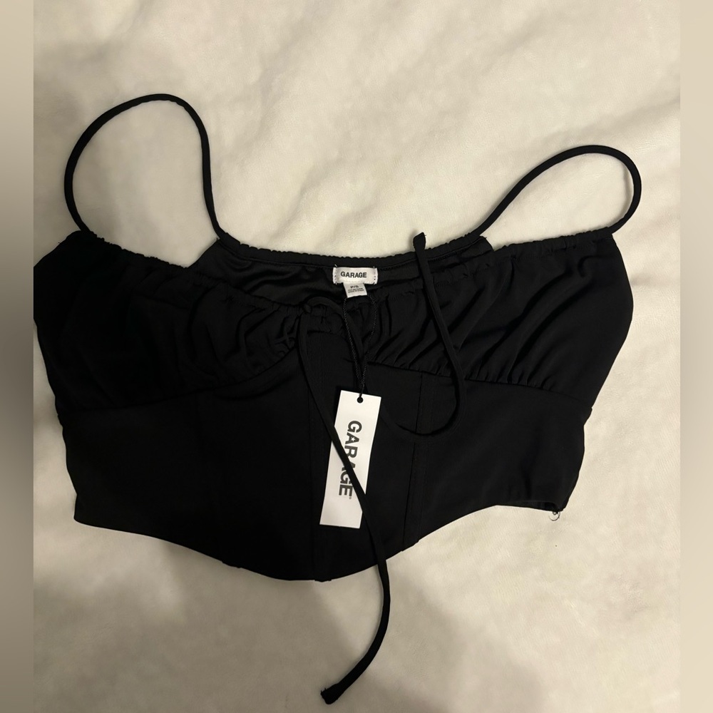 Garage black tank top